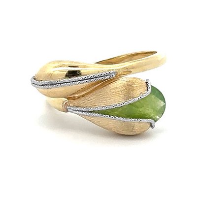 Beny Jewellery Zlatý Prsten se Zeleným Kamenem 7131799 – Zboží Mobilmania