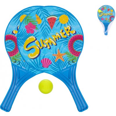 Pálky plážové 37,5 cm modré 2 ks s míčkem 4 cm – Zboží Živě