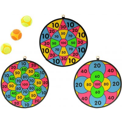 Terč na suchý zip 31 cm + 3 ks míčky - mix variant či barev – Hledejceny.cz