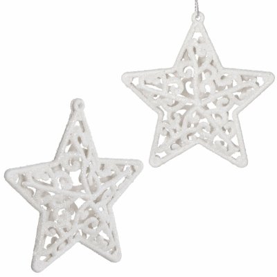 Springos CA0038 VÁNOČNÍ OZDOBY HVĚZDIČKY 8X8 CM 2 KS. – Hledejceny.cz