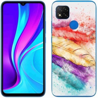 Pouzdro mmCase Gelové Xiaomi Redmi 9C - barevné peří – Sleviste.cz