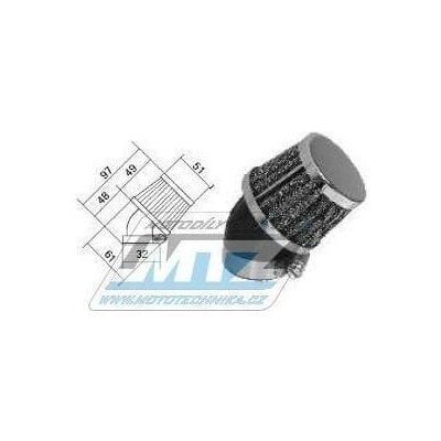 Filtr vzduchový s přírubou - průměr 32mm (zahnutý 45°) (ra-xpower3245) RA-XPOWER-324 – Hledejceny.cz