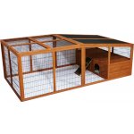 A.K. Výběh pro králíky s domkem dřevo kov 230 x 94 x 75 cm – Zboží Dáma