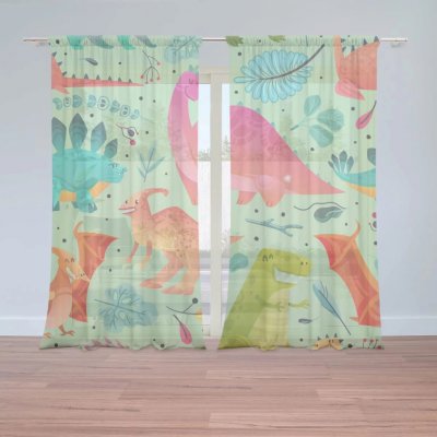 Záclony Dinosauři v trávě: 2 ks - 150x250 cm - Sablio – Hledejceny.cz
