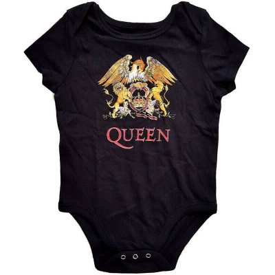 Queen Classic Crest Baby Grow Black