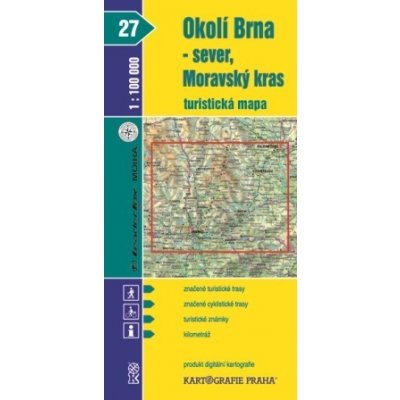 Okolí Brna sever Moravský kras 1:100 000 27 – Zbozi.Blesk.cz