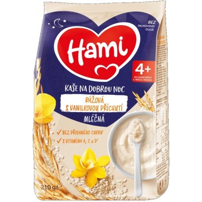 Hami Mléčná kaše rýžová vanilka 210 g – Zboží Dáma