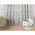 Biante Dekorační závěs TF-117 Květy magnolie na bílém 140x200 cm – Hledejceny.cz