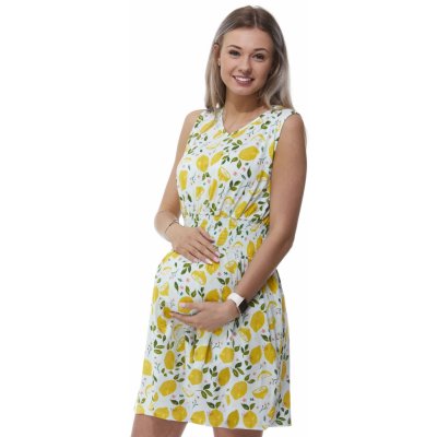 Těhotenská šaty jemná extra pružná 1D0965 žlutá – Zboží Dáma Těhotenská šaty jemná extra pružná 1D0965 žlutá – Zboží Dáma
