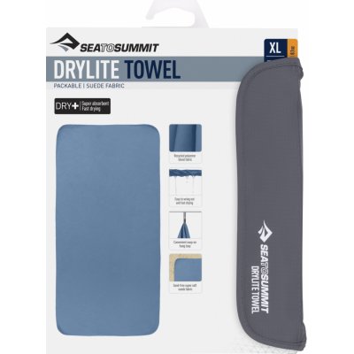 SEA TO SUMMIT DRYLITE TOWEL antibacterial 40 x 80 cm cobalt blue – Zboží Mobilmania