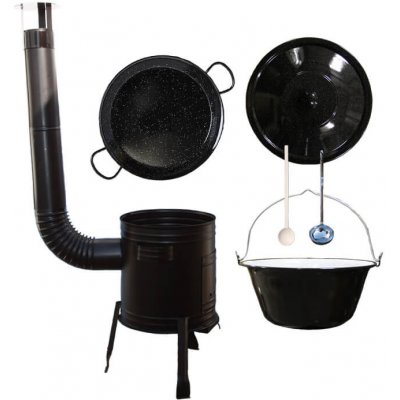 Perfect Home kotlík na guláš smalt 20 l Paella smaltovaná pánev 46 cm kotlina kov 42 cm CLASSIC poklice smalt 49 cm naběračka INOX a vařečka 50 cm SUPER PARTY – Sleviste.cz