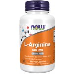 NOW FOODS L-Arginine, 500 mg, 100 rostlinných kapslí – Hledejceny.cz