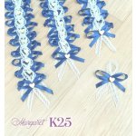 Krajkové svatební vývazky K25 (Navy Blue) – Sleviste.cz