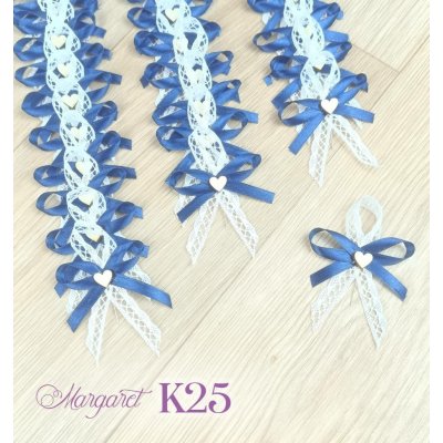Krajkové svatební vývazky K25 (Navy Blue) – Sleviste.cz