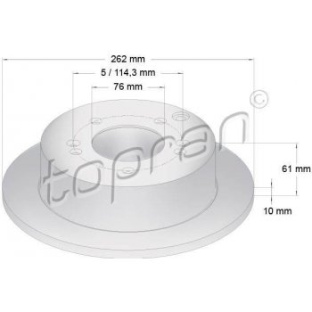 TOPRAN Brzdový kotouč COATED TPR 820 381