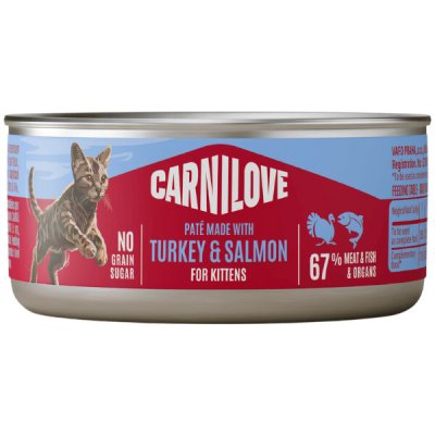 Carnilove Cat Paté Turkey & Salmon for Kittens 100 g – Zboží Mobilmania