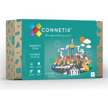 Connetix Tiles kuličková dráha 92 ks Rainbow