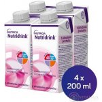 NUTRIDRINK S PŘÍCHUTÍ JAHODOVOU (krabička) POR SOL 4X200ML – Hledejceny.cz