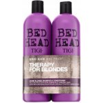 Tigi Bed Head Dumb Blonde šampon 750 ml + Blonde Reconstructor šampon a kondicionér pro poškozené blond vlasy 750 ml dárková sada – Zboží Dáma