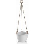Plastkon Samozavlažovací závěsný květináč Marina 20 cm bílý – Zboží Mobilmania