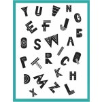 Plakát Dětská abeceda_2 40X50 cm + tyrkysový mořský rám