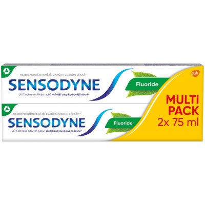Sensodyne na citlivé zuby Fluoride Duopack 2 x 75 ml – Hledejceny.cz