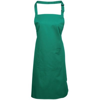 Premier Workwear Kuchyňská zástěra s laclem a kapsou Emerald