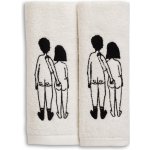 helen b Ručník pro hosty Naked couple back – set 2 ks, bílá barva, textil – Zboží Dáma