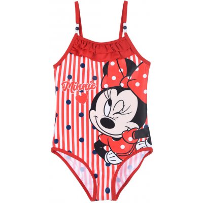 Dívčí plavky Disney Minnie proužky červené – Zboží Mobilmania