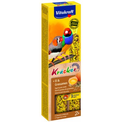 Vitakraft Kräcker Tyčinky pro andulky vejce travní semena 60 g – Hledejceny.cz