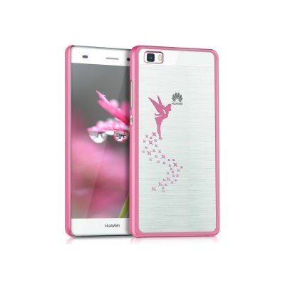 Pouzdro kwmobile Průhledné s designem víla Huawei P8 Lite růžové