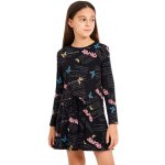 Kugo dívčí šaty dlouhý rukáv HC9320 černé – Zbozi.Blesk.cz