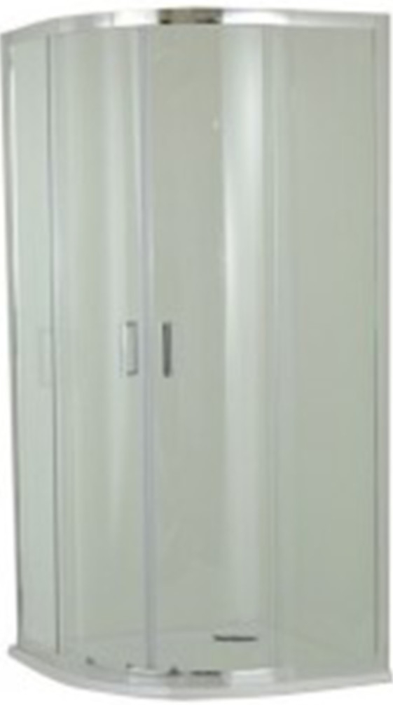 Hopa Lugo Čtvrtkruhový 80 cm, posuvné dveře, Chrom / Transparent, OLBLUGO80CC