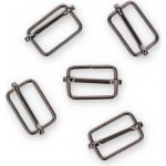 Prima-obchod Posunovač na popruhy šíře 25 mm nikl tmavý, zlatý, barva Nikl tmavý – Zboží Dáma