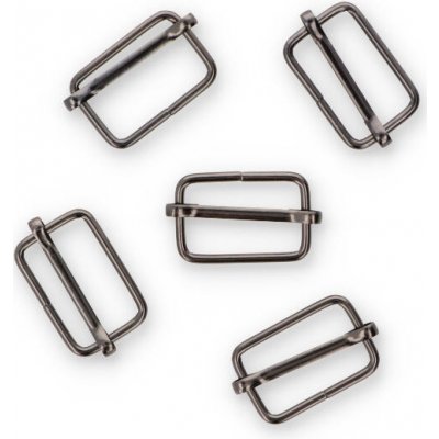 Prima-obchod Posunovač na popruhy šíře 25 mm nikl tmavý, zlatý, barva Nikl tmavý – Zboží Dáma