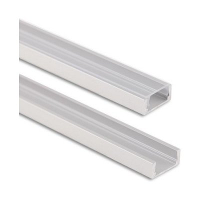 ML-761.003.74.2 Přisazený hliníkový profil PG2 16x8mm včetně čirého difuzoru 2m – Zboží Mobilmania