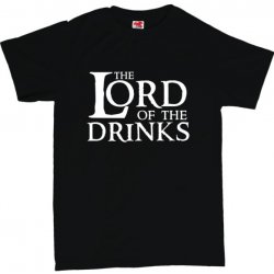 The Lord of the Drinks pánské tričko s potiskem 401 černá black bílá