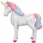 Chodící balonek Jednorožec duhový 106 x 116 cm – Zboží Mobilmania