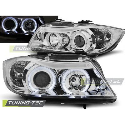 Tuning-Tec Přední čirá světla BMW 3 E90 + E91 (2004 - 2008) - chromované - Angel Eyes – Hledejceny.cz