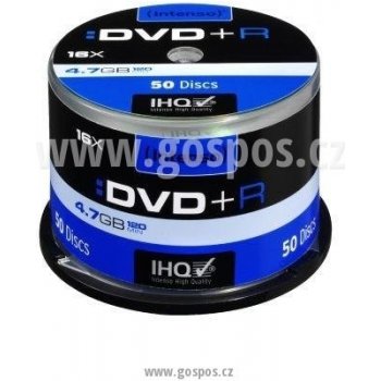 Intenso DVD+R 4,7GB 16x, cakebox, 50ks (4111155)