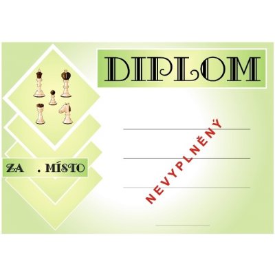 VIZINGR Šachy diplom A4 č.1 Šachy č.1 BEZ TEXTU – Zboží Mobilmania