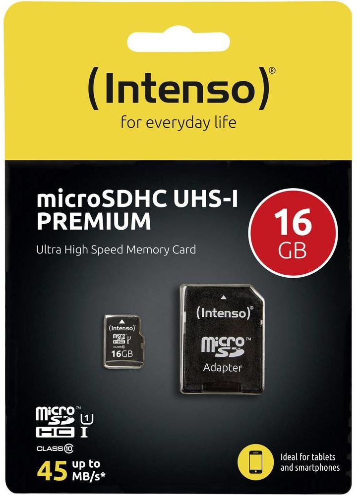 Intenso microSDHC 16 GB Premium UHS-I 3423470