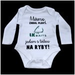 LK Baits body dlouhý rukáv Mámo zabal pleny zelený nápis – Zboží Mobilmania