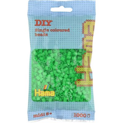 HAMA HAMA H207-37 Zažehlovací korálky NEONOVÉ ZELENÉ 1000 Ks MIDI – Hledejceny.cz