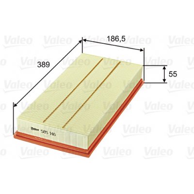 Vzduchový filtr VALEO 585146 – Hledejceny.cz