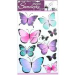 Anděl 10185 Samolepky na zeď motýli modrofialoví 50 x 32 cm – Zboží Dáma