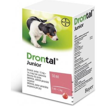 Drontal Dog Junior perorální suspenze pro psy 50 ml