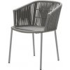Zahradní židle a křeslo Cane-line Stohovatelné jídelní křeslo Moments, 57x57x76 cm, rám kov, výplet lanko Soft Rope grey, lze koupit jen po 2ks