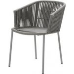 Cane-line Stohovatelné jídelní křeslo Moments, Cane-line, 57x57x76 cm, rám kov, výplet lanko Soft Rope grey, bez sedáků – Hledejceny.cz