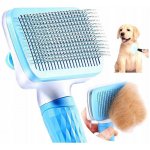 Camerazar Samočisticí obdélníkový kartáč na srst pro kočky a psy s protiskluzovou gumovou rukojetí 10 cm x 18 cm – Zboží Mobilmania